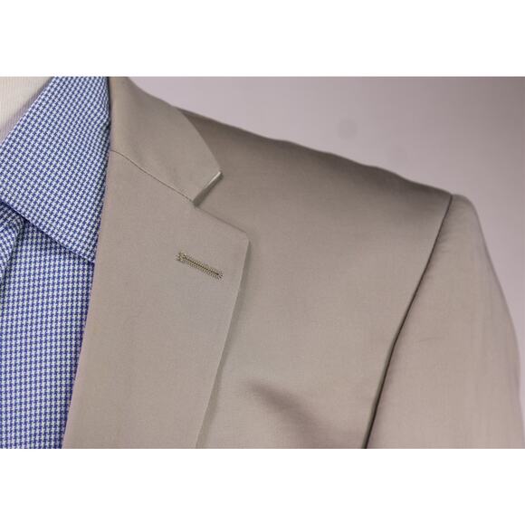 John Varvatos Men's Tan Cotton Lyocell Stretch Blazer 2-Btn 44R 44L - Picture 4 of 10